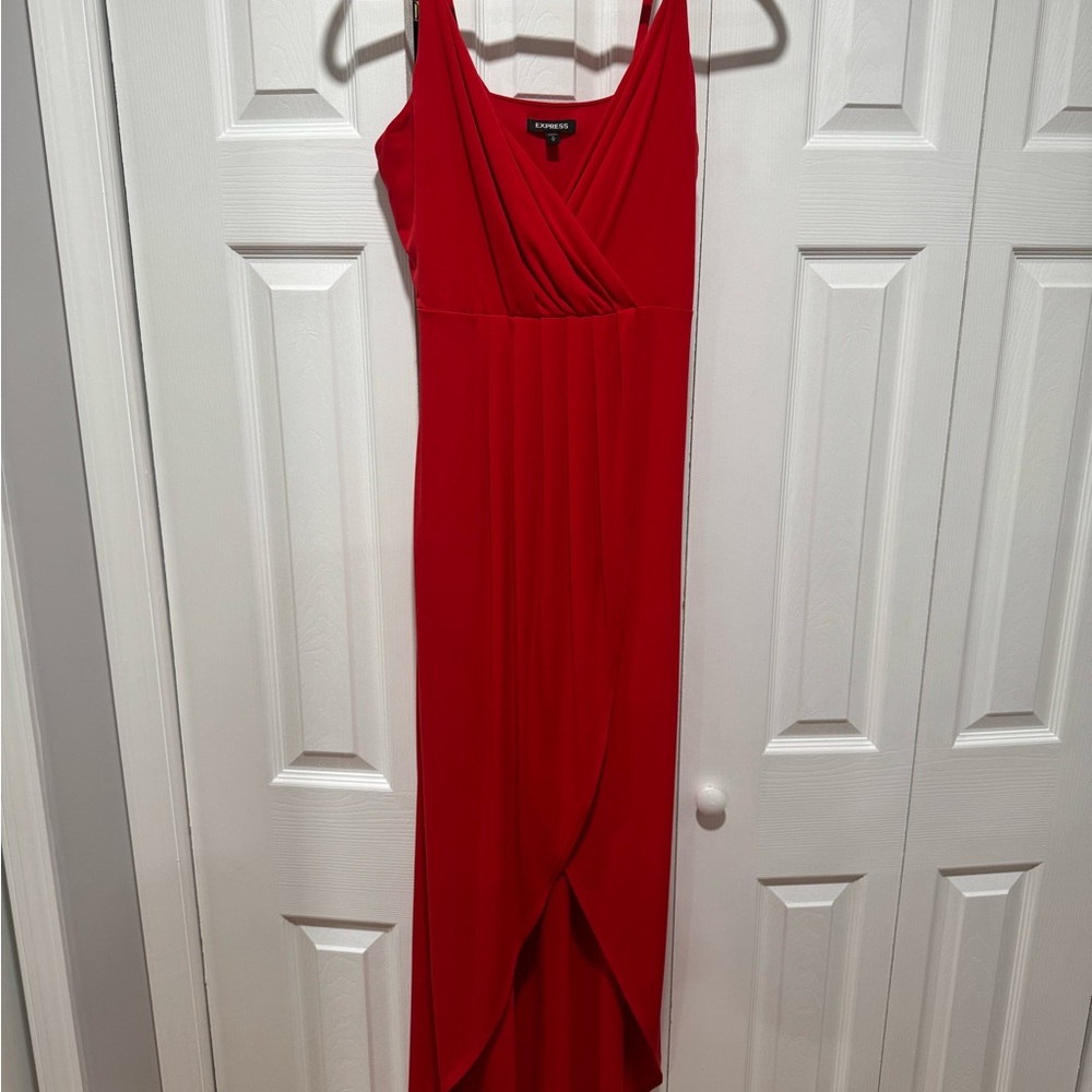 Express Red Asymmetrical Dress
